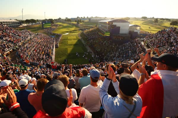 The first tee for next year’s Ryder Cup at Adare Manor will accommodate 1,500 more seats than the one for the 2023 match at Marco Simone Golf Club in Rome 