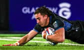 Josh McKay touches down for Glasgow Warriors in their win over Connacht.