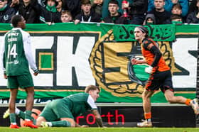 Daniel Bennie scored the only goal of the game as Dundee United defeated Hibs 1-0 at Tannadice.
