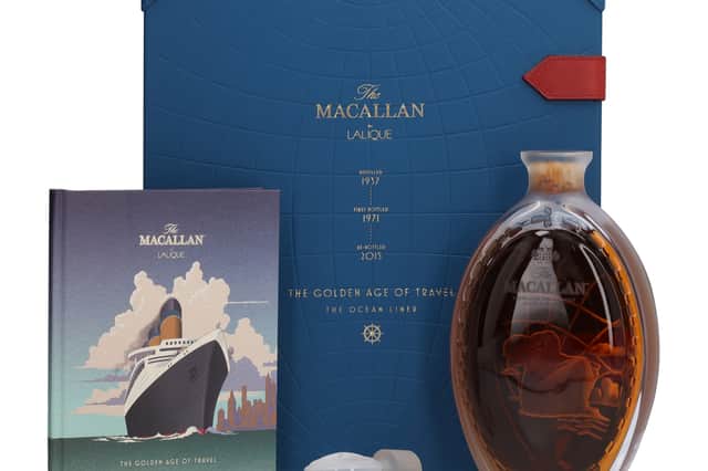 The Macallan in Lalique Golden Age of Travel Ocean Liner