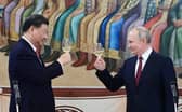 Chinese president Xi Jinping toasts blood-soaked Russian despot Vladimir Putin during a visit to the Kremlin in 2023 (Picture: Pavel Byrkin)
