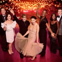 The Strictly Come Dancing judges alongside new hosts Emma Willis, Johannes Radebe, and Josh Widdicombe