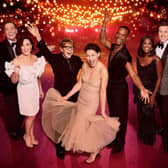 The Strictly Come Dancing judges alongside new hosts Emma Willis, Johannes Radebe, and Josh Widdicombe