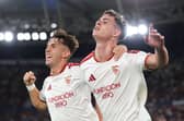 Scotland striker Robbie Ure, right, netted his first goal for Sevilla against Levante.