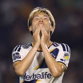 Former Celtic striker Kyogo Furuhashi's nightmare start at LA Galaxy continued on Sunday night. Cr: Getty Images.
