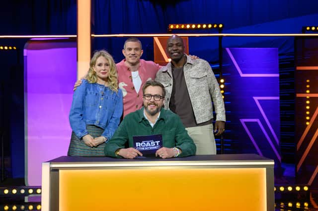 Lucy Beaumont with Will Best, Eddie Kadi and Iain Stirling on Iain Stirling's Roast the Internet