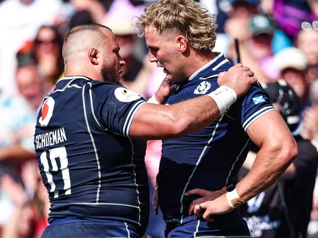 Pierre Schoeman says Edinburgh and Scotland teammate Duhan van der Merwe may be quicker than ever when he returns to action (Pic: SNS)