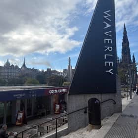 Youths hang out near the entrance to Waverley station and Waverley Market 