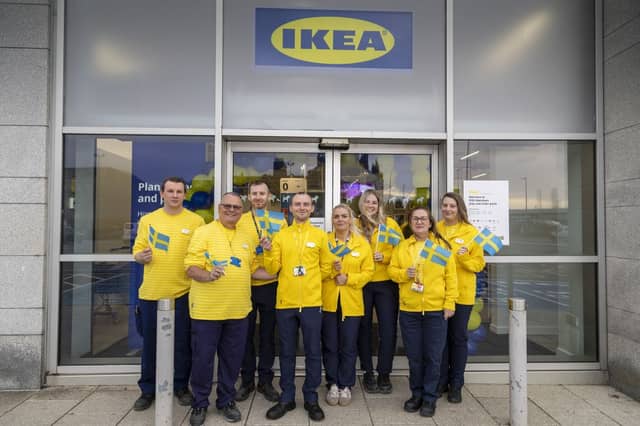 IKEA co-workers at entrance to new store in Aberdeen's Union Square