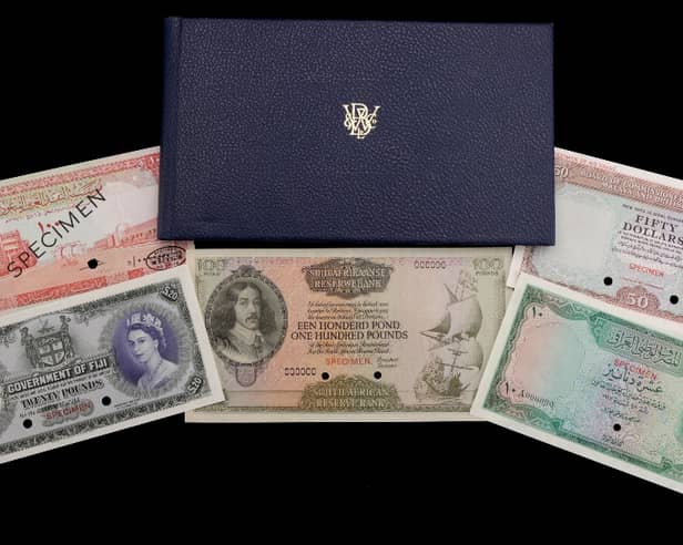 The banknotes raised £85,000.