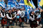 Nationalists march for Scottish independence in Edinburgh last month. Picture: Jeff J Mitchell