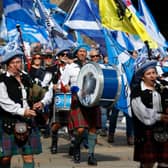 Nationalists march for Scottish independence in Edinburgh last month. Picture: Jeff J Mitchell