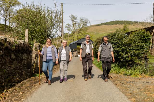 Kay Wilson (far left) with family at Shemore Farm