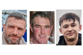 Skipper Douglas Craigie, 49, (centre) died after his boat went missing off the coast of north Lewis on Tuesday night with the search now stood down for crewmates Norman 'Tam' Murray, 40, and Murdo Morrison, 23.