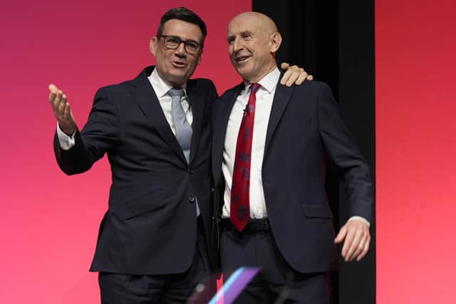 Prime Minister Andy Burnham with Chancellor of the Exchequer John Healey