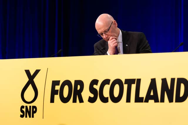 SNP leader John Swinney as his party braces to debate its position on North Sea oil and gas