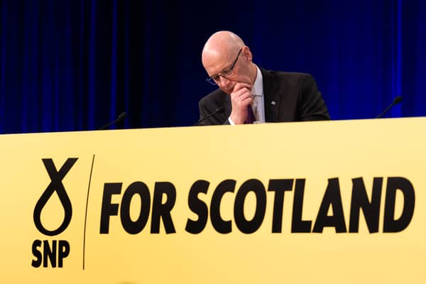 SNP leader John Swinney as his party braces to debate its position on North Sea oil and gas 