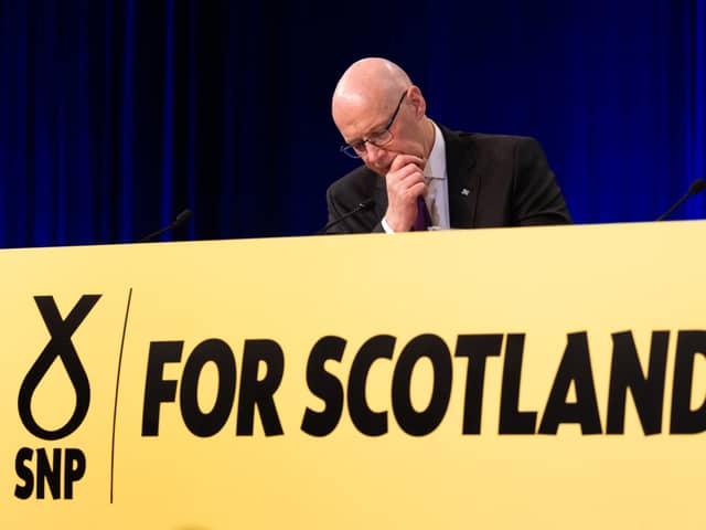 SNP leader John Swinney as his party braces to debate its position on North Sea oil and gas 