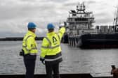 ASCO workers on the quayside