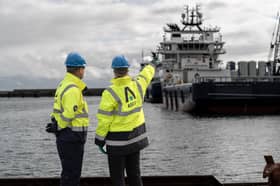 ASCO workers on the quayside
