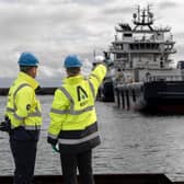 ASCO workers on the quayside