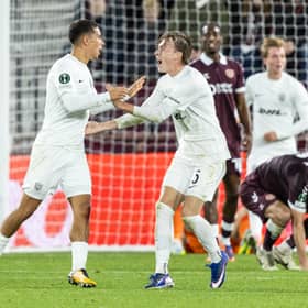 Nordsjaelland struck late to deny Hearts a win in the Conference League.