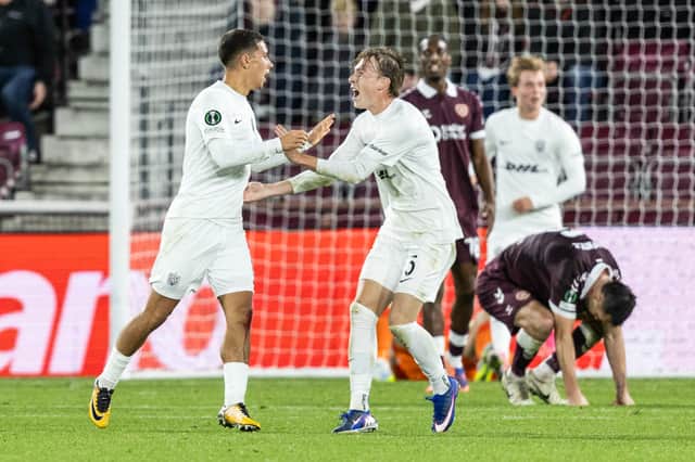 Nordsjaelland struck late to deny Hearts a win in the Conference League.