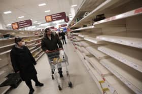 The disruption caused by the arrival of Covid in 2020 resulted in empty supermarket shelves in many places. Picture: Dan Kitwood