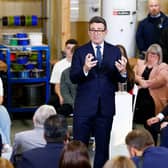 Andy Burnham delivers a speech focusing on forming closer ties with the Scottish government at New College Lanarkshire's Motherwell Campus. Picture: Jeff J Mitchell