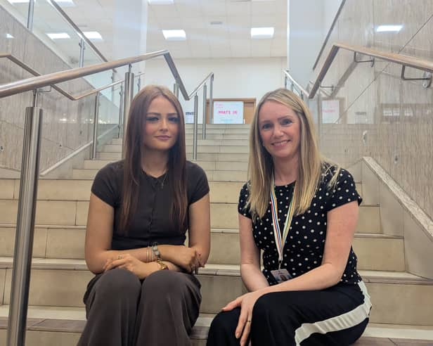 Eva and Suzanne meet in the Mitchell Library in Glasgow