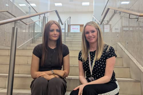 Eva and Suzanne meet in the Mitchell Library in Glasgow