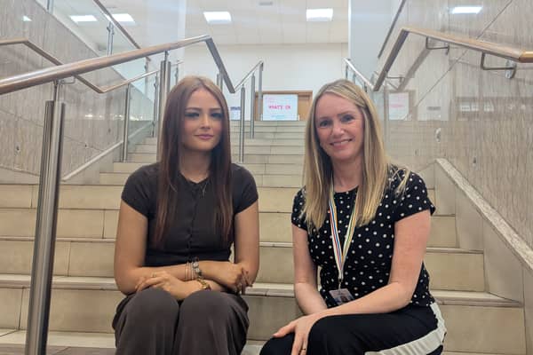 Eva and Suzanne meet in the Mitchell Library in Glasgow