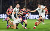 Toulon get to grips with Edinburgh Rugby scrum-half Hector Patterson.