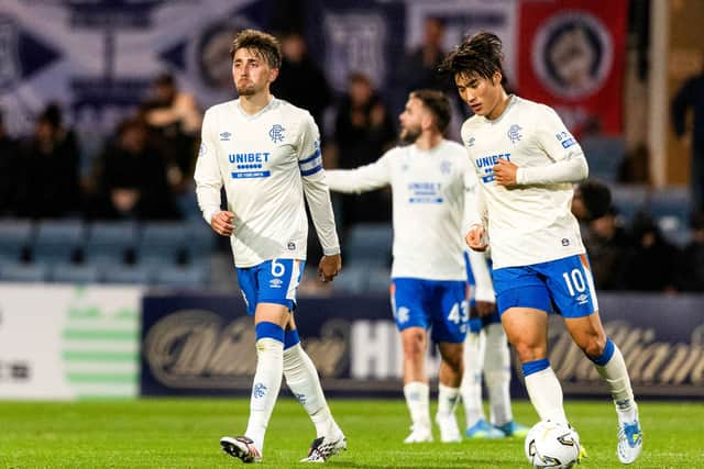 Rangers captain Dan Neil after his error leads to Dundee's equaliser