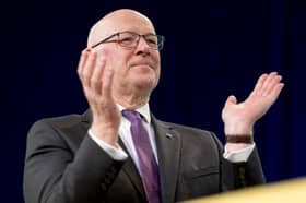 John Swinney during the final day of the Scottish National Party (SNP) annual conference in Aberdeen