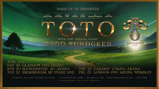 Toto have announced five UK shows for 2027 to celebrate their 50th anniversary.