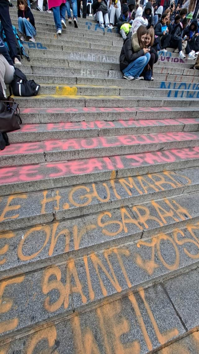 The steps outside the Sacre Coeur, Paris