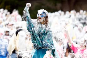 The annual Raisin Monday foam fight  has erupted in  St Andrews as university students embrace the tradition
