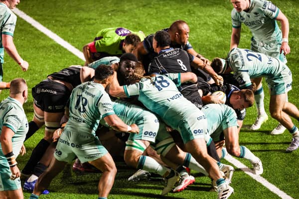 Ruwald van der Merwe (not pictured) says he has been pleasantly surprised by the emphasis on forwards play and set pieces at Glasgow Warriors this season (Pic: SNS)
