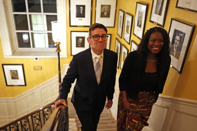 Andy Burnham and Energy Secretary Miatta Fahnbulleh