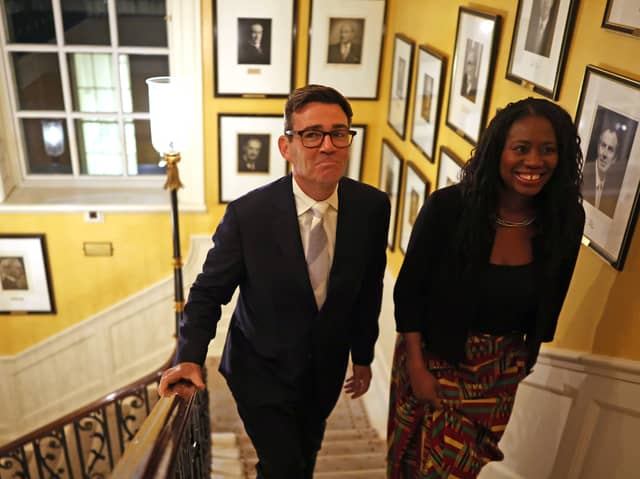 Andy Burnham and Energy Secretary Miatta Fahnbulleh