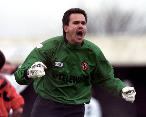 Former Dundee United goalkeeper Sieb Dykstra during the 1998-99 season.
