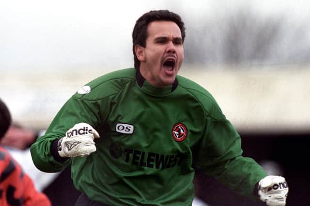Former Dundee United goalkeeper Sieb Dykstra during the 1998-99 season.