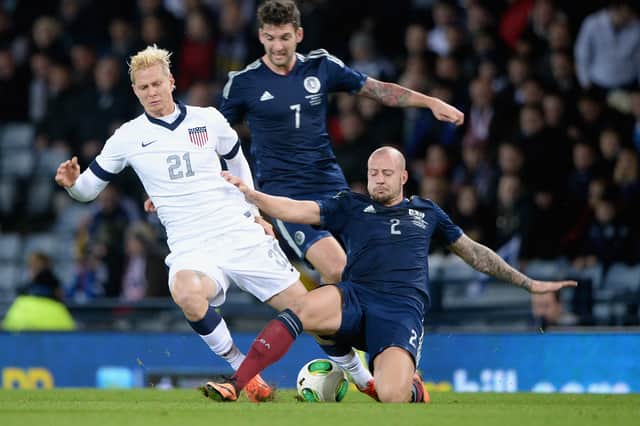 Former United States international Brek Shea in action against Scotland in 2013.