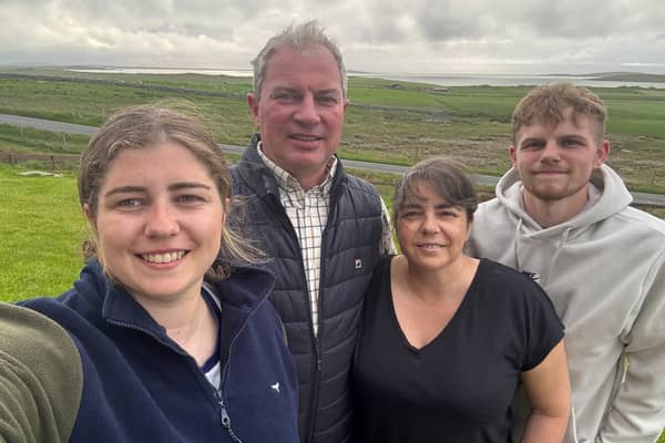 Donald with his wife Caroline and children Rachel and Andrew
