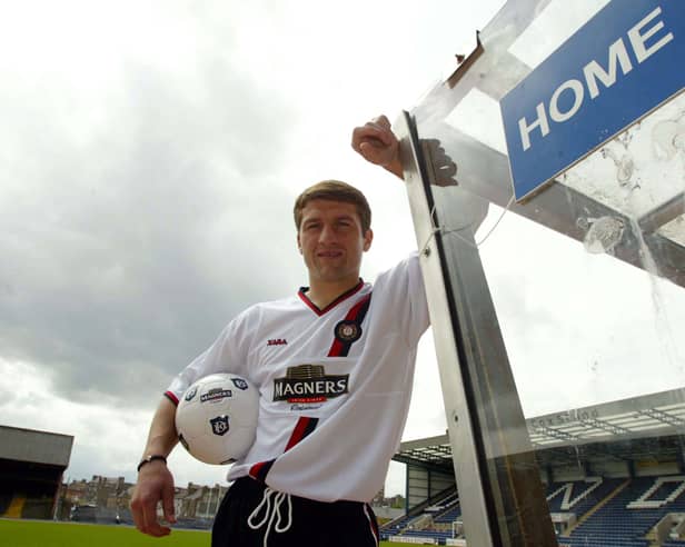 Dundee playmaker Georgi Nemsadze looks ahead to the Tennent's Scottish Cup Final against Rangersin 2003.