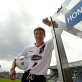 Dundee playmaker Georgi Nemsadze looks ahead to the Tennent's Scottish Cup Final against Rangersin 2003.