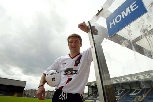Dundee playmaker Georgi Nemsadze looks ahead to the Tennent's Scottish Cup Final against Rangersin 2003.