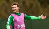 Callum Osmand during a Celtic MD-1 training session at the Lennoxtown Training Centre, on October 21, 2026. (Photo by Craig Williamson / SNS Group)