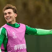 Callum Osmand during a Celtic MD-1 training session at the Lennoxtown Training Centre, on October 21, 2026. (Photo by Craig Williamson / SNS Group)